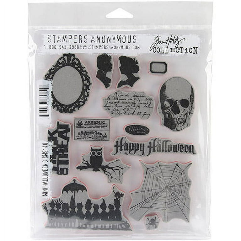 Tim Holtz Cling Stamps Halloween Monstrous, 7x8.5