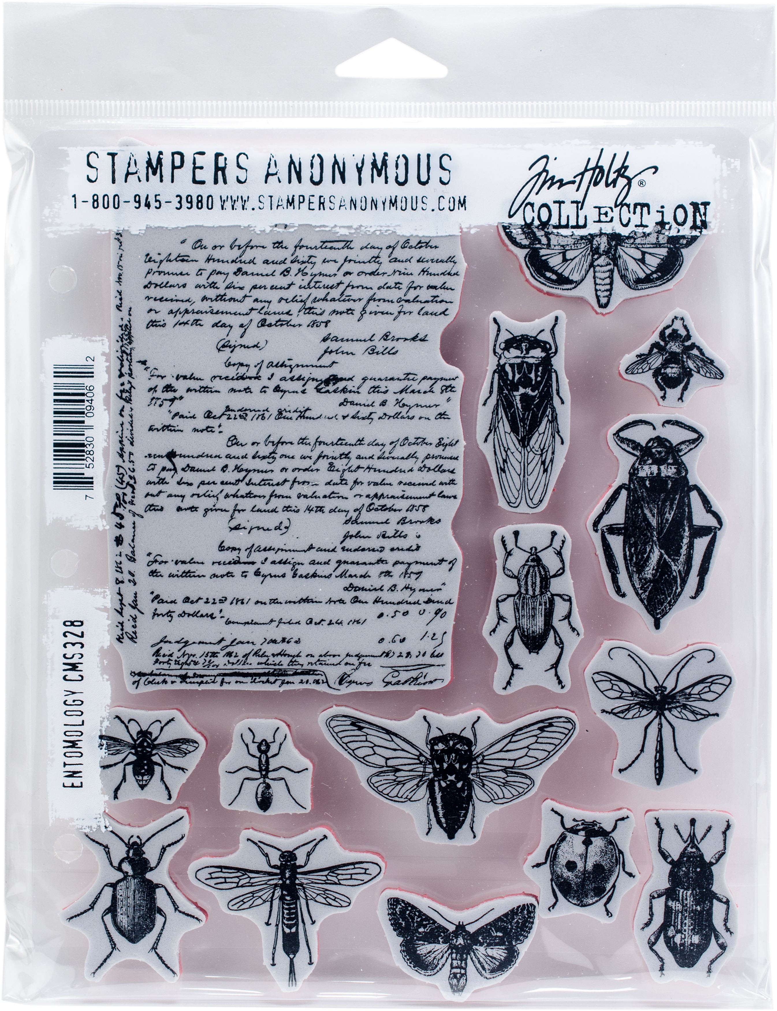 ☆ Stampers Anonymous Tim Holtz Cling Rubber Stamp Set, 7 by 8.5, Min