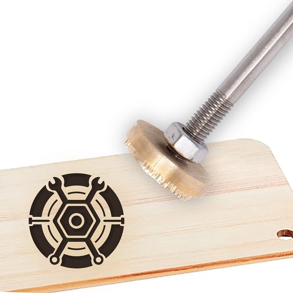 Stamping Embossing Soldering Brass with Stamp for Cake/Wood Pattern 30mm