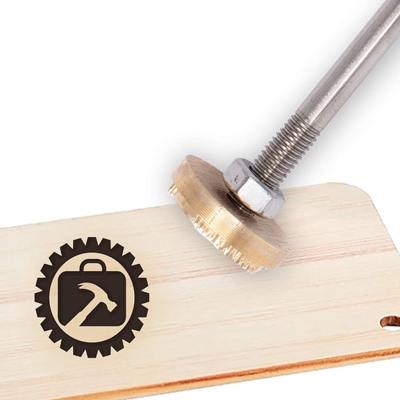 Stamping Embossing Soldering Brass with Stamp for Wood Golden Tools Pattern 30mm