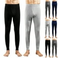 thumbnail image 1 of Stamzod 2 Pack Winter Mens Fashion Long Johns Solid Color Elastic Waist Warm Thermal Bottom Casual Slim Fit Stretch Leggings Thermals for Men Gray-3 XXXXL, 1 of 4