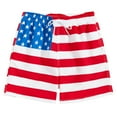 thumbnail image 1 of Stamzod 4Th Of July Mens Swim Trunks Clearance American Flag Print Patriotic Beach Shorts With Mesh Lining Drawstring Waist Quick Dry Swimwear Bathing Suits, 1 of 7