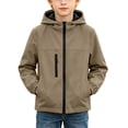 thumbnail image 1 of Stamzod Boys Girls Fashion Waterproof Rain Jacket Long Sleeve Hooded Raincoat with Pockets Lightweight Kids Rain Coat, 1 of 9