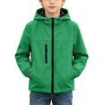 thumbnail image 1 of Stamzod Boys Girls Fashion Waterproof Rain Jacket Long Sleeve Hooded Raincoat with Pockets Lightweight Kids Rain Coat, 1 of 9