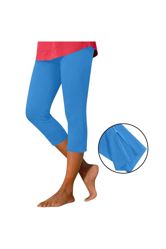 Capri Yoga Pants for Women Summer Casual High Waisted Workout Capri Leggings 2026 Ladies Capris Blue B S