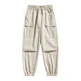thumbnail image 1 of Stamzod Cargo Pants for Men Work Drawstring Waist Multi Pockets Tapered Jogging Pants Ripstop Plus Size Solid Color Baggy Sweatpants, 1 of 6