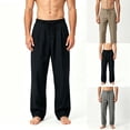 thumbnail image 1 of Stamzod Casual Pants for Men Drawstring Straight Leg Baggy Sweatpants Lounge Wide Leg Sweat Pants with Pockets Khaki XXL, 1 of 6