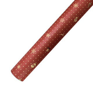 Retro Brown Paper Snowflake Christmas Gift Wrapping Paper Pom Star Extra  White