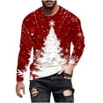 thumbnail image 1 of Stamzod Christmas Gifts Plus Size Sweatshirts for Men Long Sleeve Streetwear Sports Men Clothing Christmas Print Pullover Fall Winter Trendy Tops on Clearance, 1 of 5