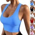 thumbnail image 1 of Stamzod Crop Tank Tops for Women Cropped Workout Tops Racerback Running Yoga Tanks Sleeveless Gym Shirts Blue L, 1 of 6