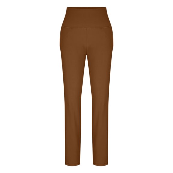 Stamzod Fall Pajamas Women Solid Color Straight Soft Leggings Casual Sleepwear Women's Lounge Pants Coffee M