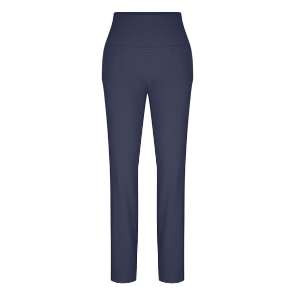 Stamzod Fall Pajamas Women Solid Color Straight Soft Leggings Casual Sleepwear Women's Lounge Pants Navy XXL