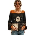 thumbnail image 1 of Stamzod Fall Tops for Women Lantern Long Sleeve Dressy Casual Blouses Fashion Womans Loose Halloween Shirt, 1 of 4