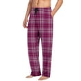 thumbnail image 1 of Stamzod Fashion Plaid Mens Pajamas with Pockets Casual Plus Size Elastic Waist Pajama Pants Mens Sleepwear Hot Pink C L, 1 of 6