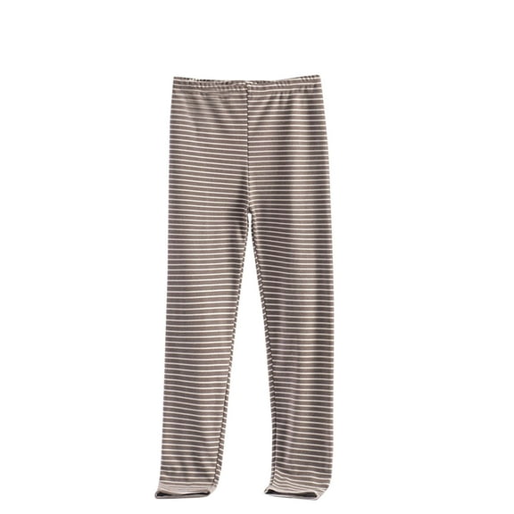 Stamzod Fashion Striped Pajama Pants Women Elastic Waist Straight Lounge Pants Women Casual Oversized Soft Pajamas with Pockets Brown XL