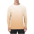 thumbnail image 1 of Stamzod Fishing Shirts for Men Long Sleeve Crewneck Sun Shirt Summer Gradient Printed Casual Workout Rash Guard for Men Khaki XXXXL, 1 of 5