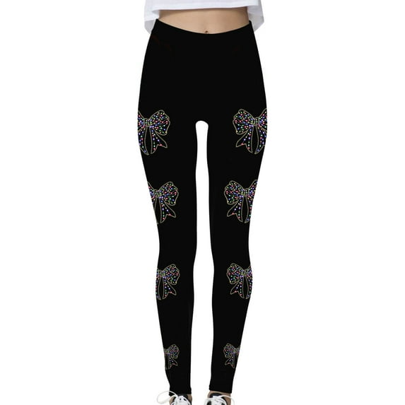 Stamzod Christmas Black Leggings Casual Slim Fit Stretch Workout Leggings for Women Christmas Gifts Green-1 XXL