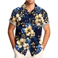 thumbnail image 1 of Stamzod Hawaiian Shirts for Men Short Sleeve Button Down Shirts Summer Beach Vacation Shirts Navy B S, 1 of 6