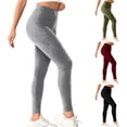 thumbnail image 1 of Stamzod High Waisted Leggings for Women Knit Ribbed Butt Lifting Leggings Fall Winter Stretchy Workout Yoga Pants, 1 of 8