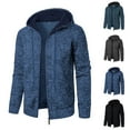 thumbnail image 1 of Stamzod Hooded Jackets for Men Fashion Solid Color Long Sleeve Zip Up Hoodie with Pocket Casual Athletic Mens Jackets Dark Gray C L, 1 of 5