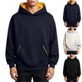 thumbnail image 1 of Stamzod Hoodies for Men Fall Winter Long Sleeve Fleece Lined Sweatshirt Casual Loose Athletic Pullover Hoodie Sweatshirts with Pocket, 1 of 10