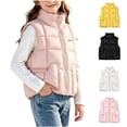 thumbnail image 1 of Stamzod Kids Clothes Boys Girls Puffer Vest Thick Warm Zip Up Jacket Sleeveless Winter Coat with Pocket Beige D 3-4Years, 1 of 7