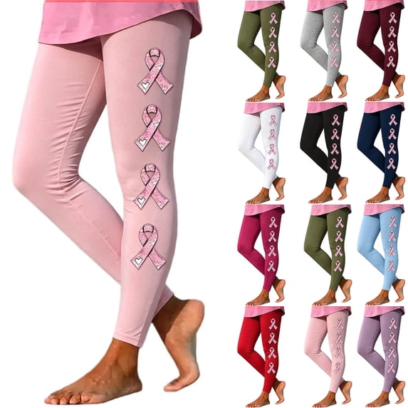 Stamzod Leggings for Women Fall Clothes Fashion Bow Printed Soft Yoga Pants High Waisted Workout Leggings