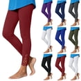 thumbnail image 1 of Stamzod Leggings for Women Fashion Hollow Out Lace Workout Leggings High Waisted Yoga Pants Women Fall Clothes, 1 of 6