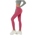 thumbnail image 1 of Stamzod Leggings for Women Tummy Control High Waisted Yoga Pants Stretchy Active Gym Workout Leggings Hot Pink S, 1 of 9