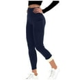 thumbnail image 1 of Stamzod Leggings with Pockets for Women 2025 Casual Fleece Lined Leggings Women Slim Fit Yoga Pants for Gym Workout Running Navy M, 1 of 4