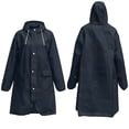thumbnail image 1 of Stamzod Long Rain Coats for Women Eva Waterproof Hooded Rain Coat Jacket with Pockets for Cycling Outdoor Rainwear Black L, 1 of 9