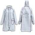 thumbnail image 1 of Stamzod Long Rain Coats for Women Eva Waterproof Hooded Rain Coat Jacket with Pockets for Cycling Outdoor Rainwear White XL, 1 of 9