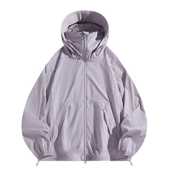 Stamzod Long Sleeve Shirts for Men Summer Solid Color Gym Running Sun Hoodie with Mask Casual Loose Plus Size Rash Guard Shirts for Outdoor Hiking Camping Pink C M