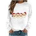 thumbnail image 1 of Stamzod Long Sleeve Tops for Women Fashion Christmas Printed Crewneck Pullover Sweatshirt Christmas&nbsp;Gifts Women White XL, 1 of 4