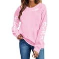 thumbnail image 1 of Stamzod Long Sleeve Valentines Shirts Women Love Heart Valentine's Sweatshirts Blouse Tops 2026 Trendy Fashion Clothing Pink D XXL, 1 of 5