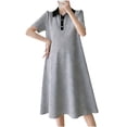 thumbnail image 1 of Stamzod Maternity Midi Dress Baby Shower Pregnancy Dresses for Photoshoot Maternity Outfits Summer Clothes 2026 Gray B L, 1 of 5