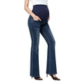 thumbnail image 1 of Stamzod Maternity Pants for Work Over Belly Bootcut Pregnancy Jeans Stretchy Trendy Dressy Casual Flare Denim Pants with Pockets S, 1 of 7