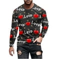 thumbnail image 1 of Stamzod Men Clothes Clearance Men's Vintage T Shirts Long Sleeve Tops For Men Color Funny Heart Print Plus Size Graphic Tees Men's T Shirts, 1 of 5