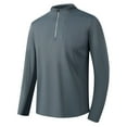 thumbnail image 1 of Stamzod Men's Long Sleeve Sweatshirts 1/4 Zip Stand Collar Pullovers with Pocket Solid Slim Fit Stretch Thermal Plus Size Workout Tee On, 1 of 7
