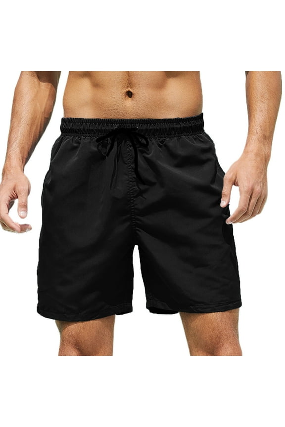 Men Swim Trunks with Wash Liner Shorts Quick Dry Bathing Suits Board Fashion Solid Holiday Mens Beach Shorts
