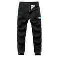 thumbnail image 1 of Stamzod Men's Casual Cargo Pants Slim Fit Stretch Workout Joggers Sweatpants Zipper Split Leg Pants Hiking Tactical Pants with Multi Pockets, 1 of 7