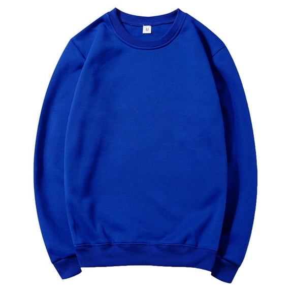 Stamzod Men's Crewneck Sweatshirt Solid Long Sleeve Casual Warm Pullover Loose Fit Fall Winter Tops Underwear