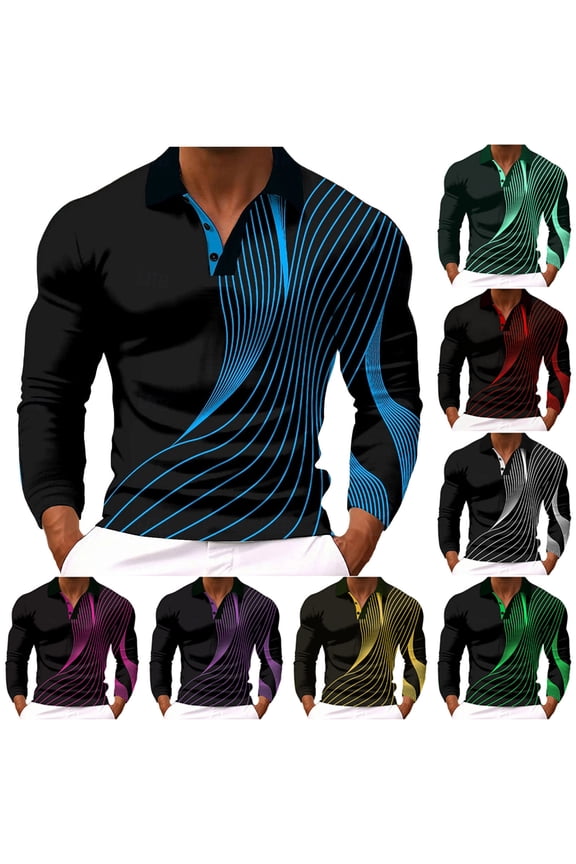 Men's Fashion Oversized Shirt Fashion Strip Printed Turndown Long Sleeve Shirt Casual Gym Shirts Men Workout Hot Pink C L