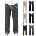 thumbnail image 1 of Stamzod Mens Fashion Corduroy Sweatpants Solid Color Elastic Waist Straight Sweat Pants with Pockets Casual Men's Pants Dark Gray-2 XXL, 1 of 7