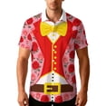 thumbnail image 1 of Stamzod Men's Funny Hawaiian Shirts Short Sleeve Summer Button Up Shirt Valentine's Day Clothes for Men Pink I M, 1 of 9