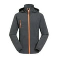 thumbnail image 1 of Stamzod Men's Lightweight Jackets Solid Color Zip-up Waterproof Rain Coat with Hood Outdoor Hiking Running Casual Outwear Plus Size Waterproof Jackets for Men Gray S, 1 of 4