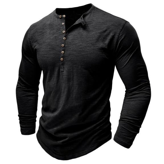 Stamzod Men's Long Sleeve Shirts Casual Slim Fit Button Down Beach Shirts Soft Stretch T Shirt Fall Basic Undershirts