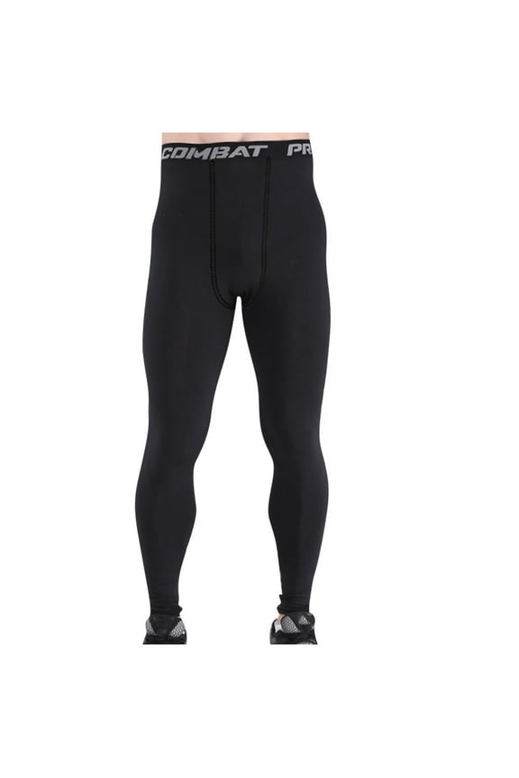 Men's Patchwork Compression Pants Athletic Sports Leggings Running Tights Pants Men's Quick Dry Cool Compression Fit Tights Leggings Trousers