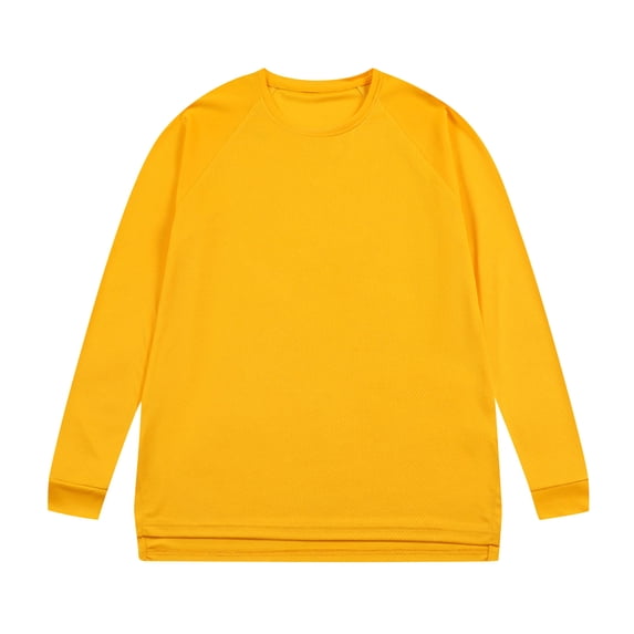 Stamzod Men's Pullover Sweatshirts Long Sleeve Solid Ribbed Athletic Shirts Crew Neck Plus Size Casual Basic Tee Tops on Clearace