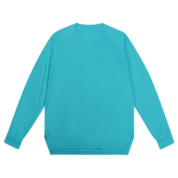 Stamzod Men's Pullover Sweatshirts Long Sleeve Solid Ribbed Athletic Shirts Crew Neck Plus Size Casual Basic Tee Tops on Clearace